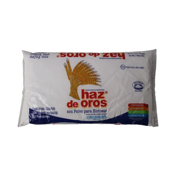 Harina de Trigo HAZ DE OROS con Polvo para Hornear * 500gr